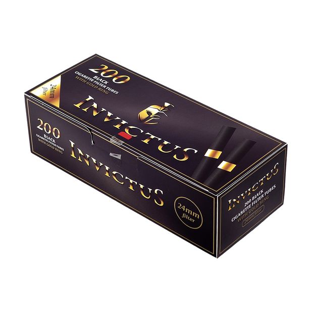 Invictus Black Zigarettenhlsen mit extra-langem 24 mm Filter, 200er Box