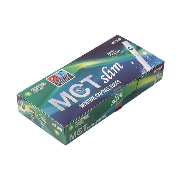 MCT Slim Mentholhlsen, 6,8 mm Durchmesser, 100 Zigarettenhlsen pro Box