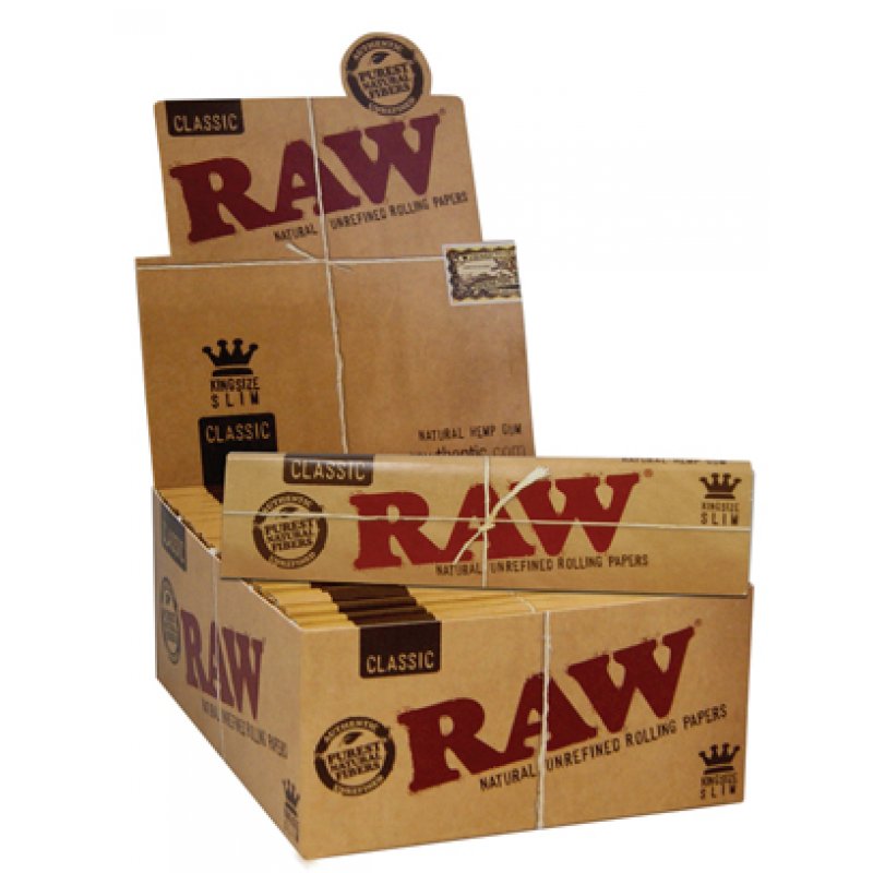 RAW King Size slim Premium Papers ungebleicht Blättchen, 8,95 &e