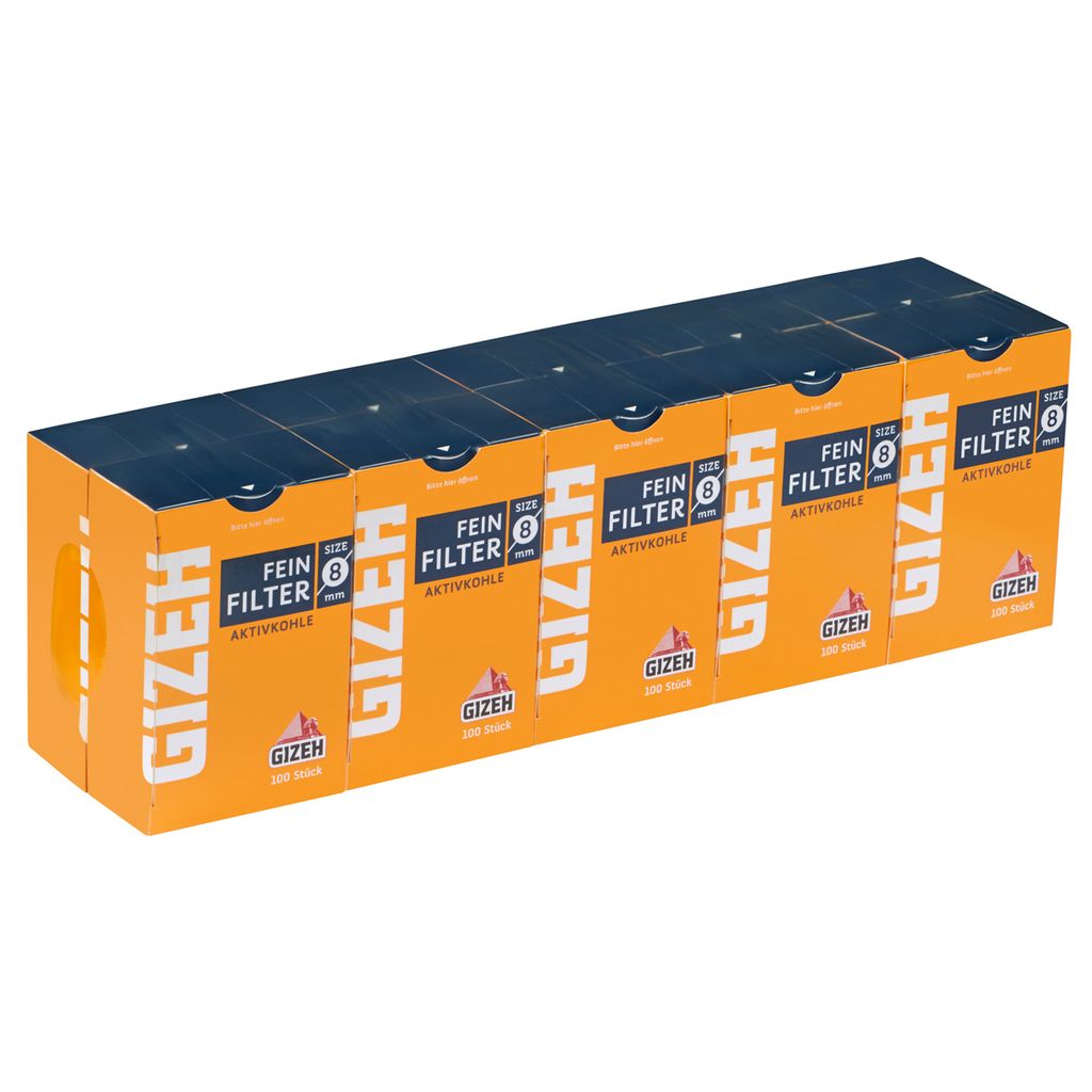 Gizeh Aktivkohlefilter 8mm Zigarettenfilter Feinfilter cigarette - Pa, 4,79  €