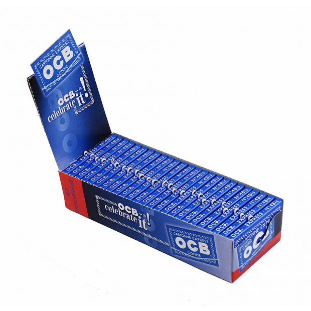 OCB Blue 100er Cartonne Express Gomme No. 4 cigarette papers