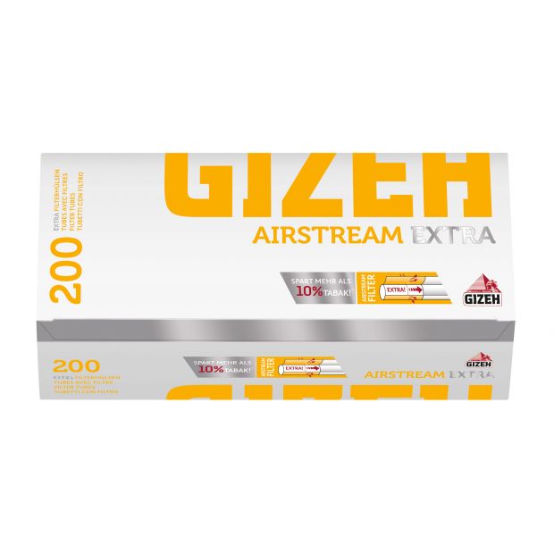 Gizeh Airstream Extra filter tubes cigarette tubes extra long 10 boxes (2000x)