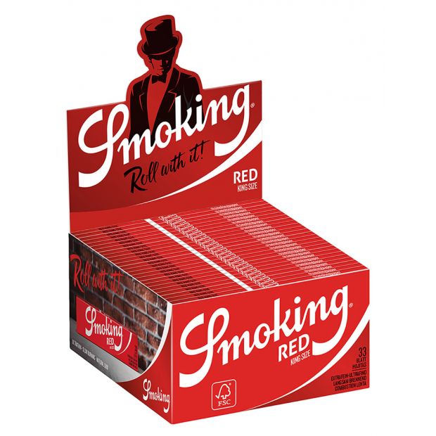 Smoking Red King Size Papers Blttchen Rot 1 Box (50 Booklets)