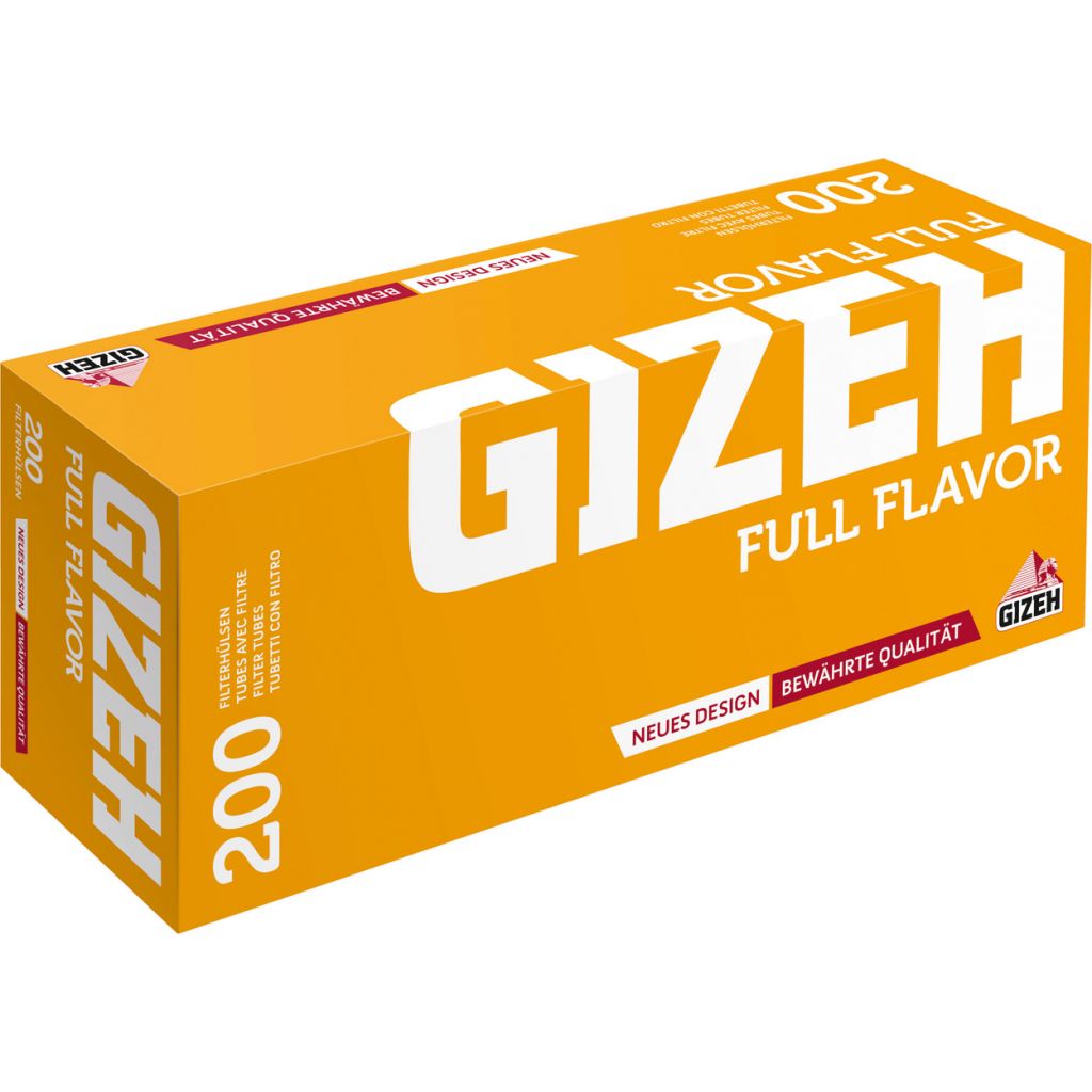 Gizeh Full Flavor Filter Tubes Box of 200 1 box (200x tubes