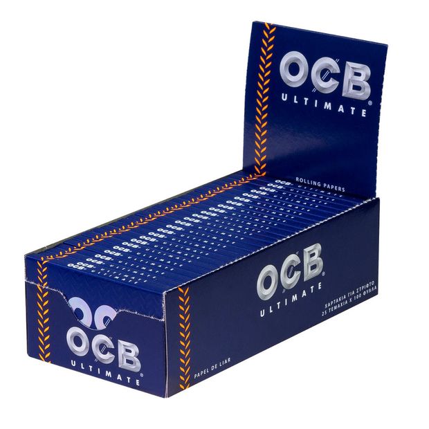OCB Ultimate Regular kurzes ultradnnes Zigarettenpapier 100 Blatt/Heftchen 2 Boxen (50 Heftchen)