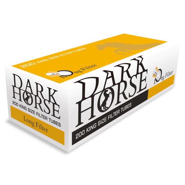 Dark Horse Zigarettenhlsen Long Filter, King Size Tubes, 20 mm langer Filter 10 Boxen (2000 Hlsen)