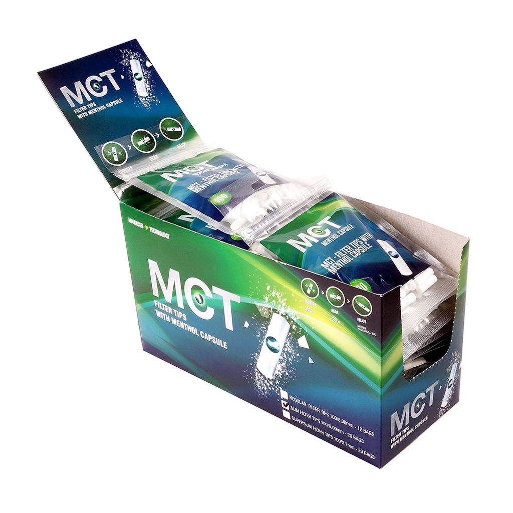 Filtri MCT 6mm con capsula mentolo da 100 unità
