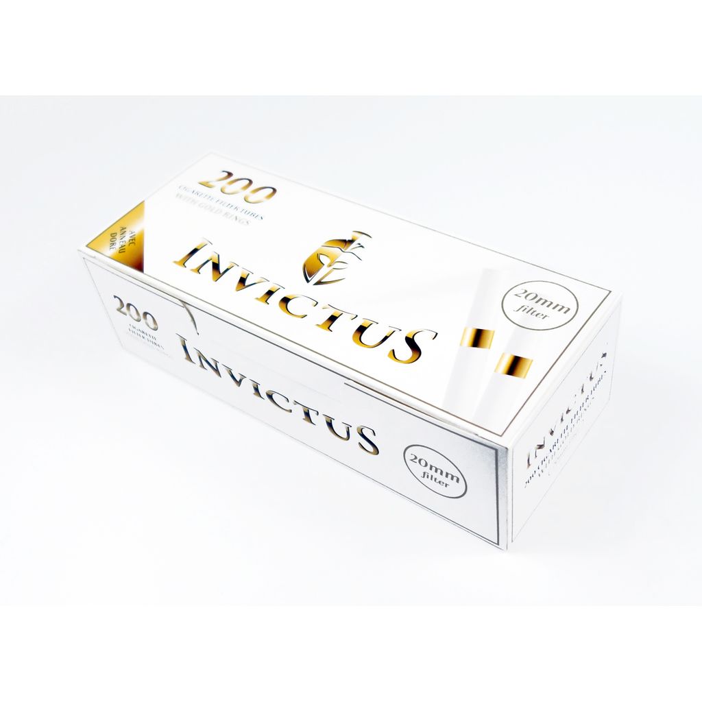Invictus BLACK premium EMPTY Cigarette Filter Tubes 200 tubes-make