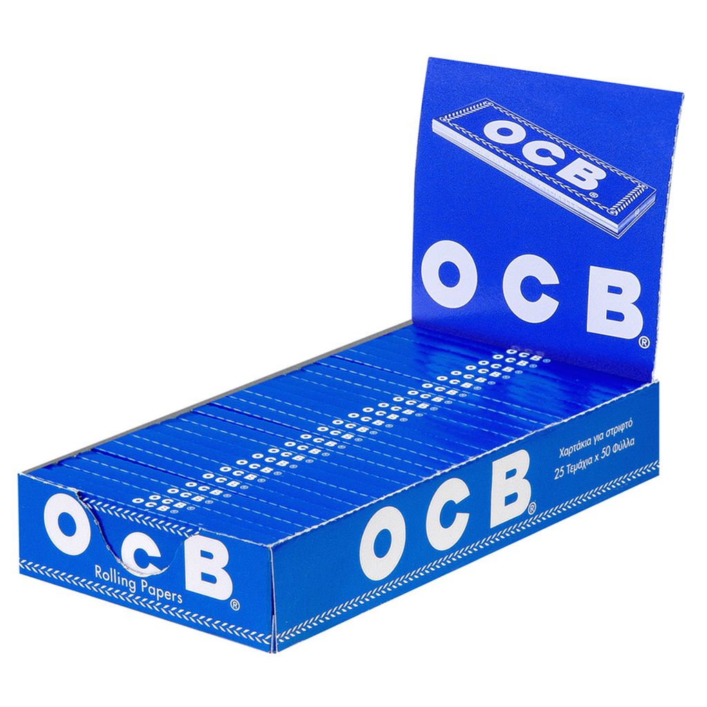 OCB Blue Rolling Papers, 50 regular papers per booklet, cut corners -, 6,95  €