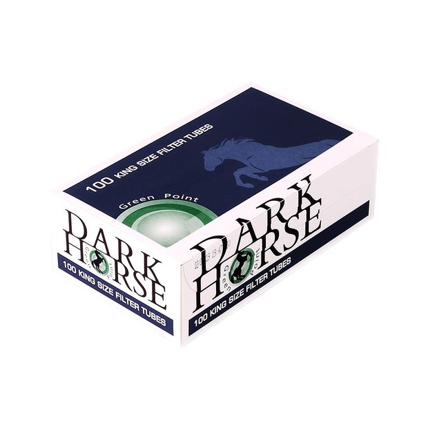Dark Horse King Size Filter Tubes Green Point, mit Menthol-Kapsel, 100 Zigarettenhlsen pro Box 25 Boxen (2500 Hlsen)