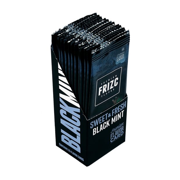 FRIZC Flavor Cards for flavoring, Sweet&Fresh Black Mint, 25 cards per box 1 box (25 cards)