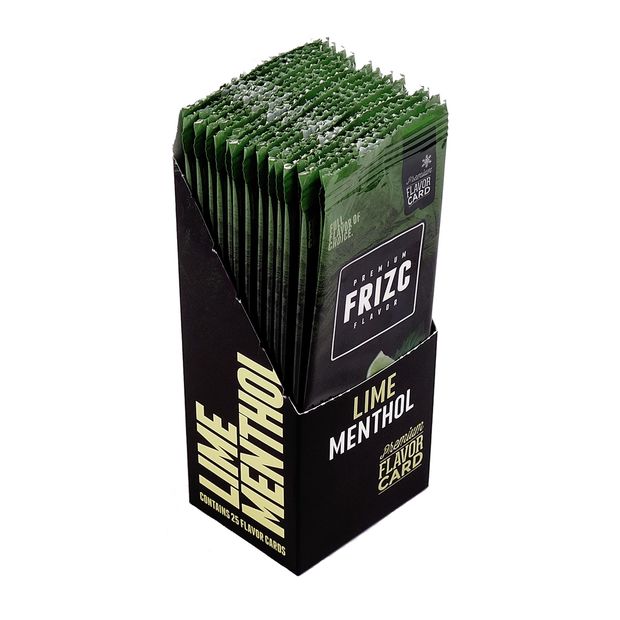 FRIZC Aromakarten zum Aromatisieren, Lime Menthol, 25 Karten pro Box 2 Boxen (50 Karten)