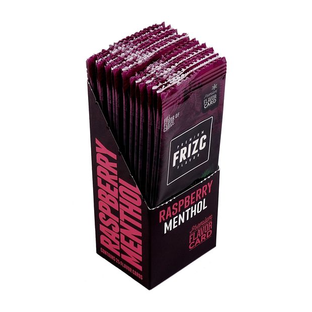 FRIZC Aroma Cards for flavoring, Raspberry Menthol, 25 cards per box 2 boxes (50 cards)