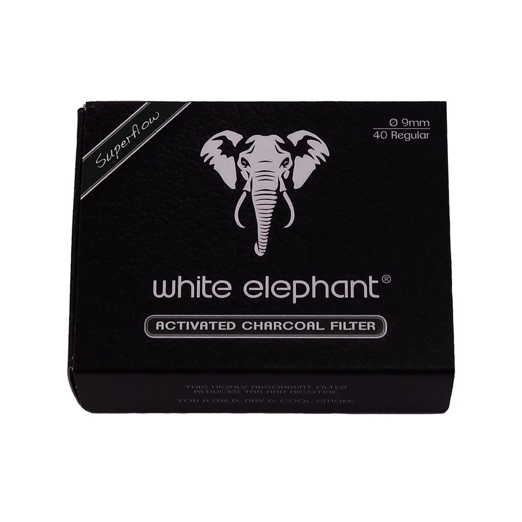 White Elephant Carbone attivo per filtro per pipa, 9 mm, 40 pezzi :  : Auto e Moto