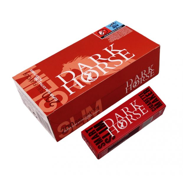 Spar-Set mit 1x Dark Horse SLIM Cigarette Maker Smart + 10 Boxen (2000 Hlsen) Dark Horse Super Slim Extra Long Hlsen