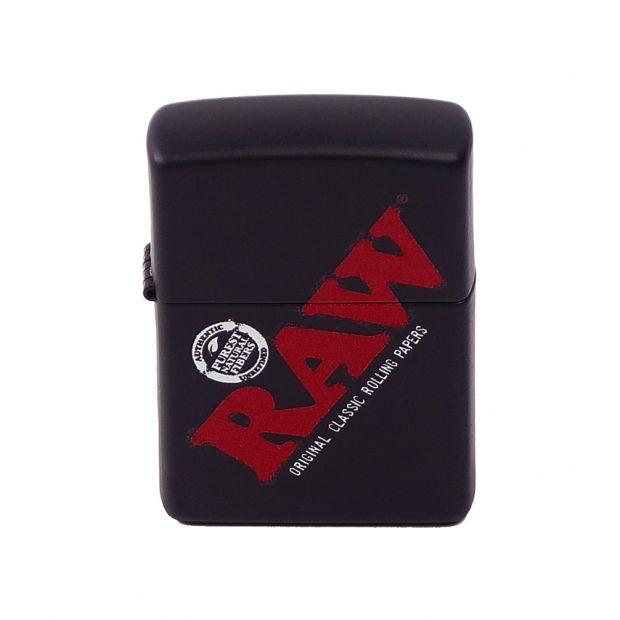 RAW Zippo windproof lighter, matt black and with RAW logo 3 lighters