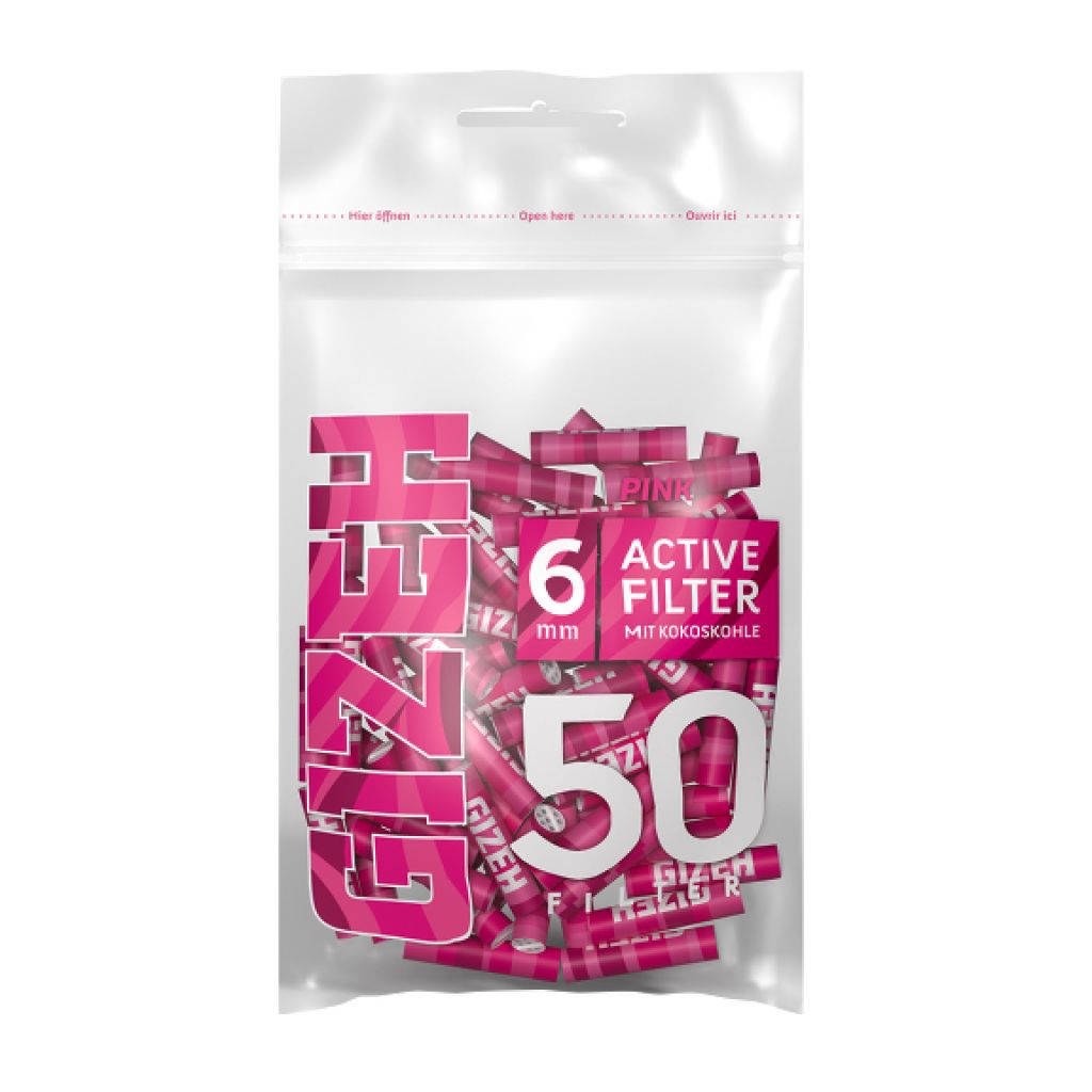 9,95 Pink 50 pinkfarbenes Filter € GIZEH Active 6 pro mm, Beutel, Str, Filter