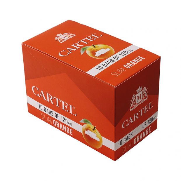 CARTEL Slim Filter Tips Orange, 6 x 15 mm 1 Box (10 Beutel)