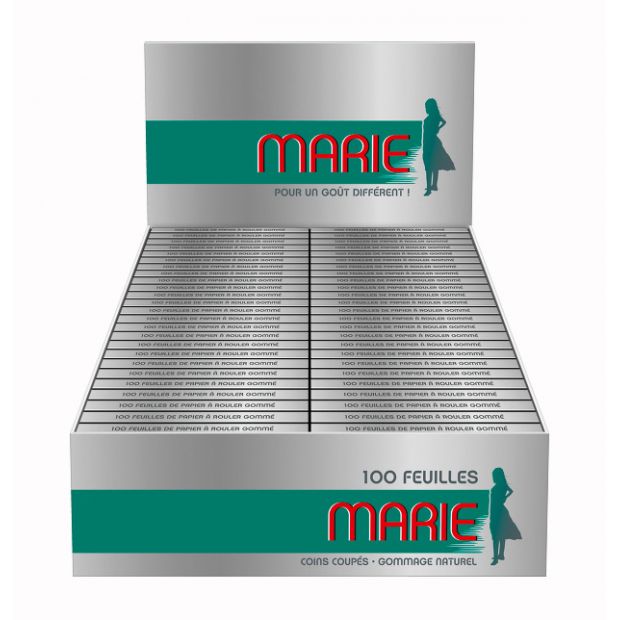 MARIE cigarette papers, now available as doublewindow, 100 papers per booklet 1 box (50 booklets)