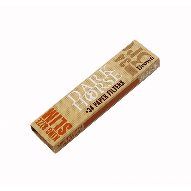 Dark Horse Brown King Size Slim Papers+Tips inkl. Stick zum Stopfen, ungebleicht 6 Heftchen