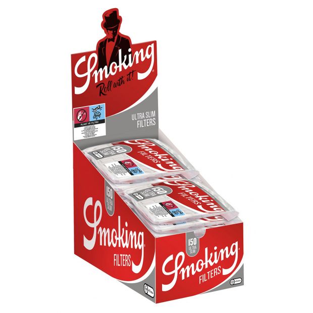 Smoking Ultra Slim Filters 5,3 mm, 150 per bag 2 boxes (68 bags)