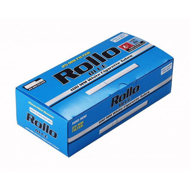 ROLLO BLUE 100s filter tubes, extra-long tubes with extra-long filter, 200 per box