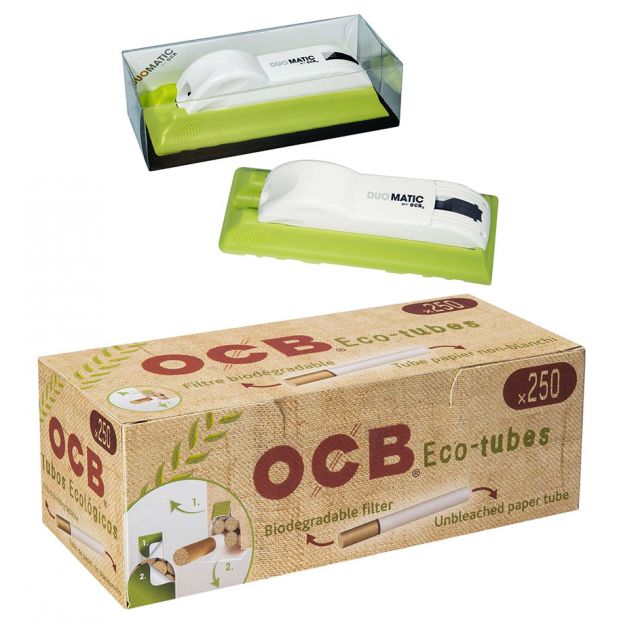 Bargain Pack: 1 OCB DuoMatic filling machine + 8 boxes of OCB Eco-Tubes with bio-filter