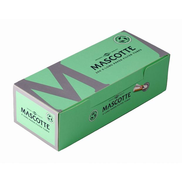 MASCOTTE filter tubes X-Long 200, filter tubes with extra-long paper filter, 200 pieces per box 10 boxes (2000 tubes)