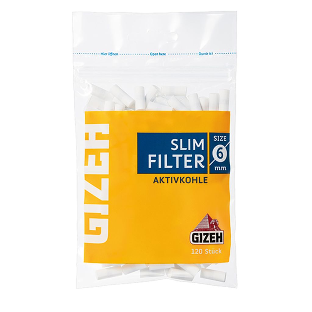 GIZEH Active Filter 8 mm Durchmesser, Aktivkohlefilter in der 200er-B,  20,79 €
